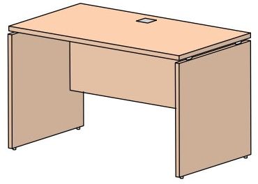 Стол письменный (с проп. под каб.) СФ-EVR-166180 (1580x600x743)